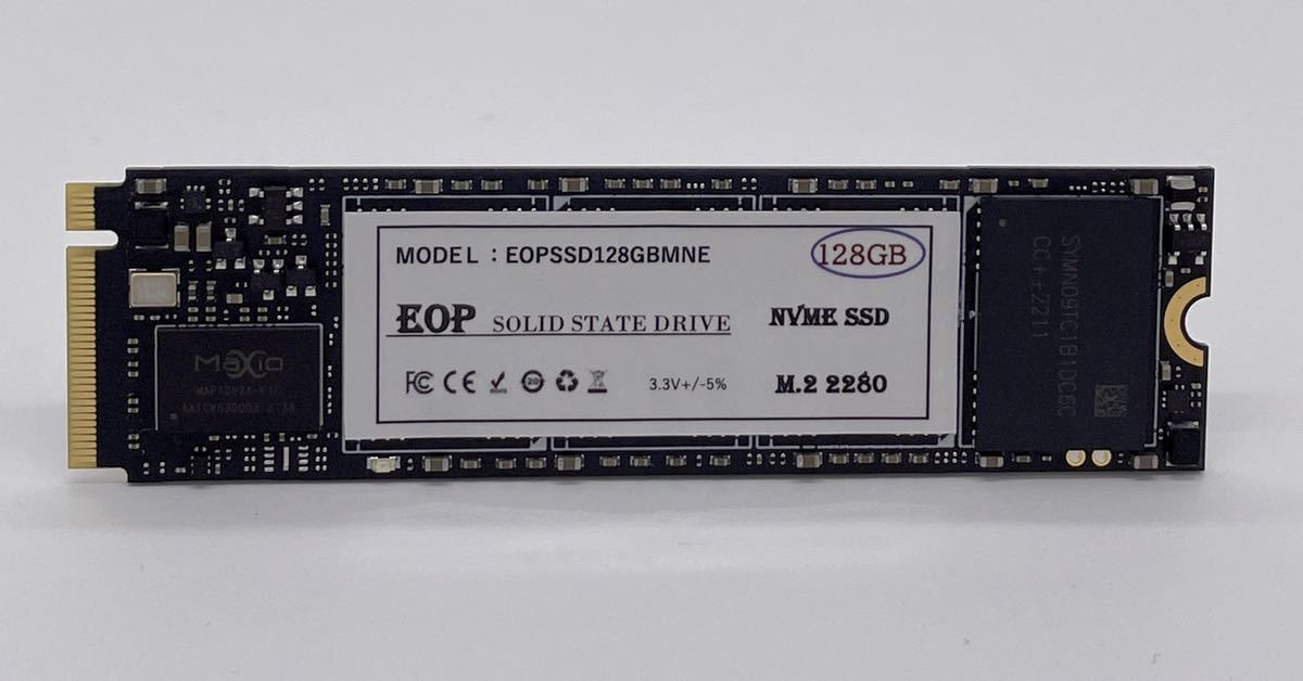 EOP SSD 内蔵SSD 128GB NVMe M.2 2280 PCIe Gen 3.0 x4 3D TLC 省電力 最大読取り2100MB s 最大書込み700MB 新品バルク品