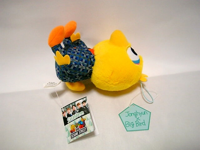 * unused *[ John hyon× Big Bird ]SHINee × Sesame Street largish mascot * soft toy * paper tag attaching *