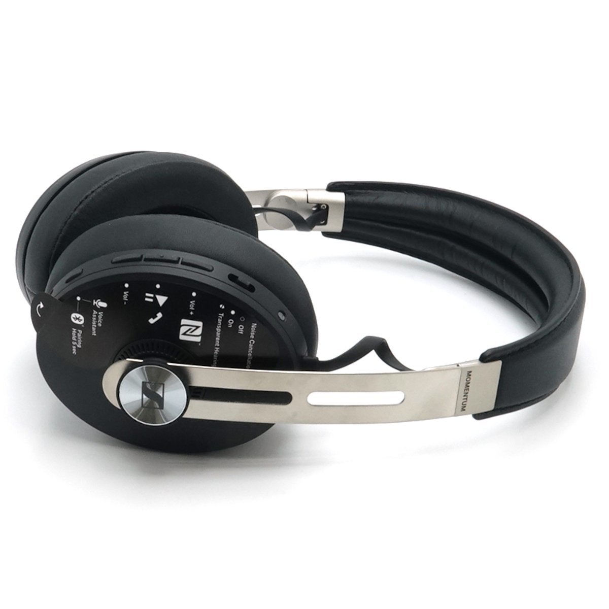 *1912【１円開始】Sennheiser ゼンハイザー MOMENTUM Wireless M3AEBTXL Bluetoothノイズキャンセリングヘッドホン BLACK ブラック _画像4