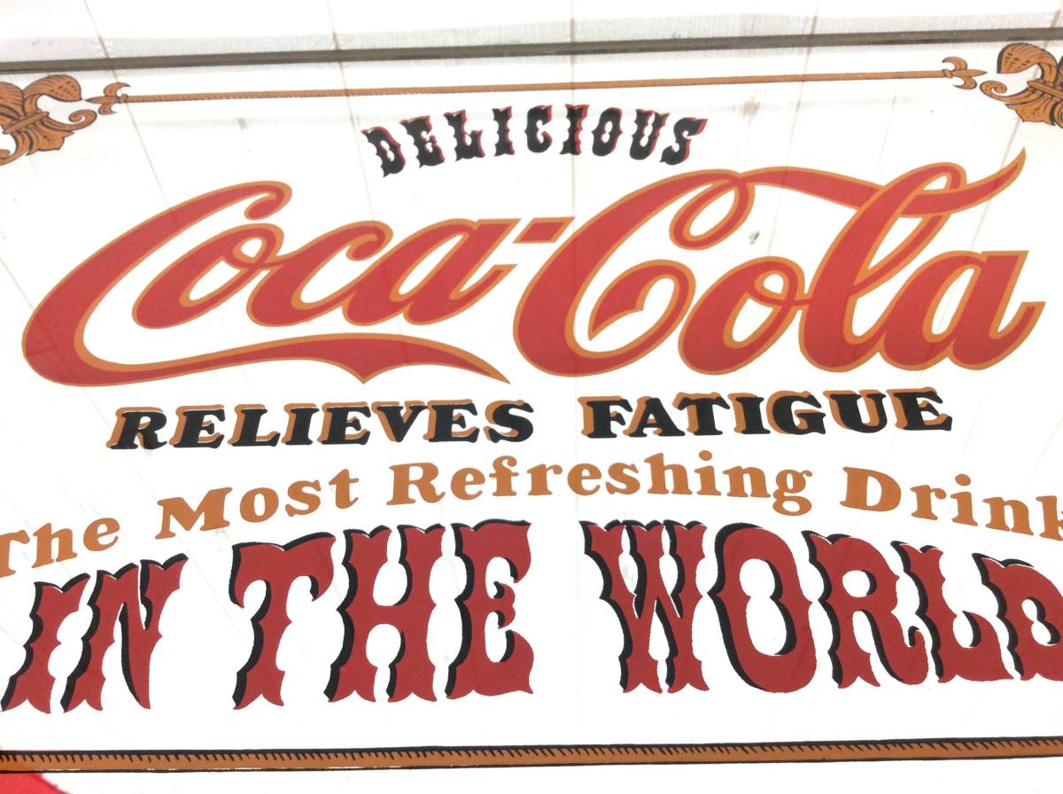Vintage 【 Coca-Cola 】 コカコーラ パブミラー 458mm×304mm×9mm 品