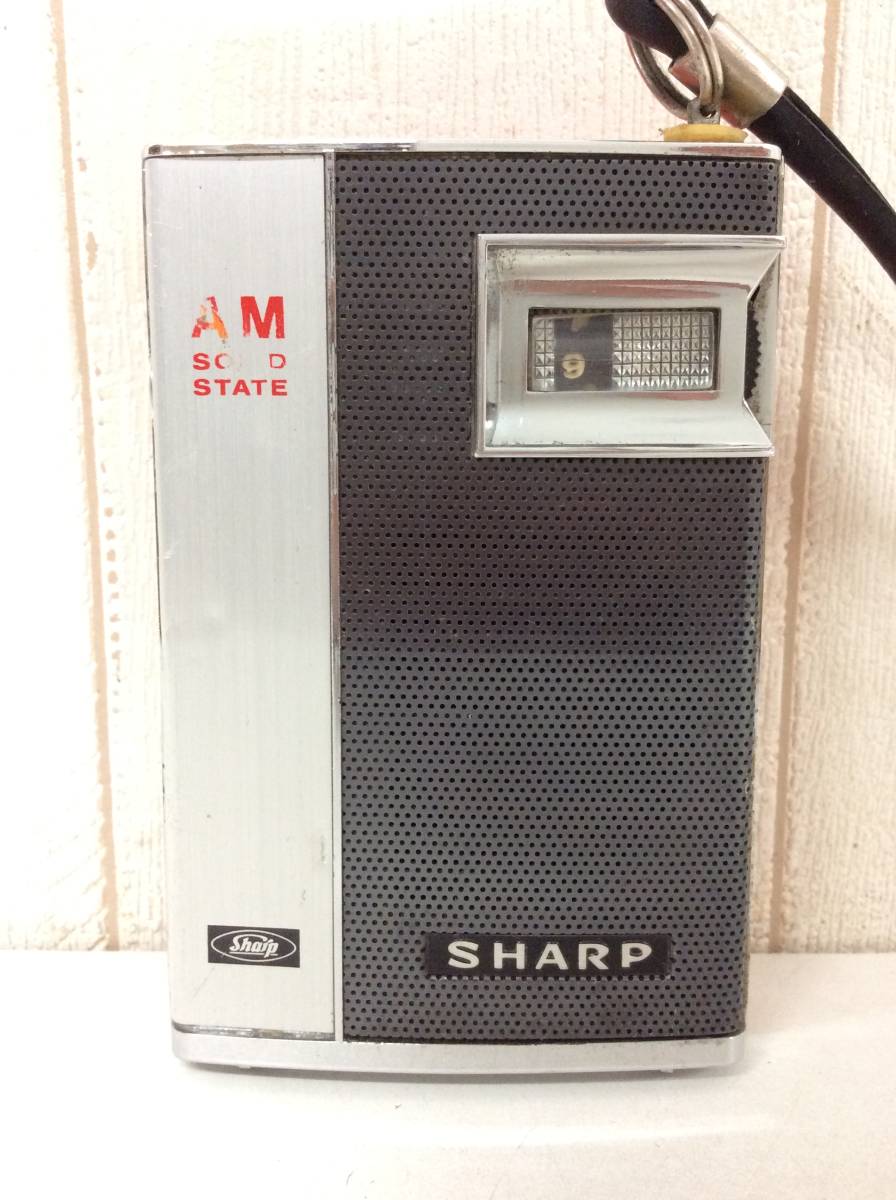 昭和レトロ 【 SHARP BP-102J 】 トランジスターラジオ シャープ ポケットラジオ 中古品 実働品 動作確認済み 難あり 当時物 時代物_画像2