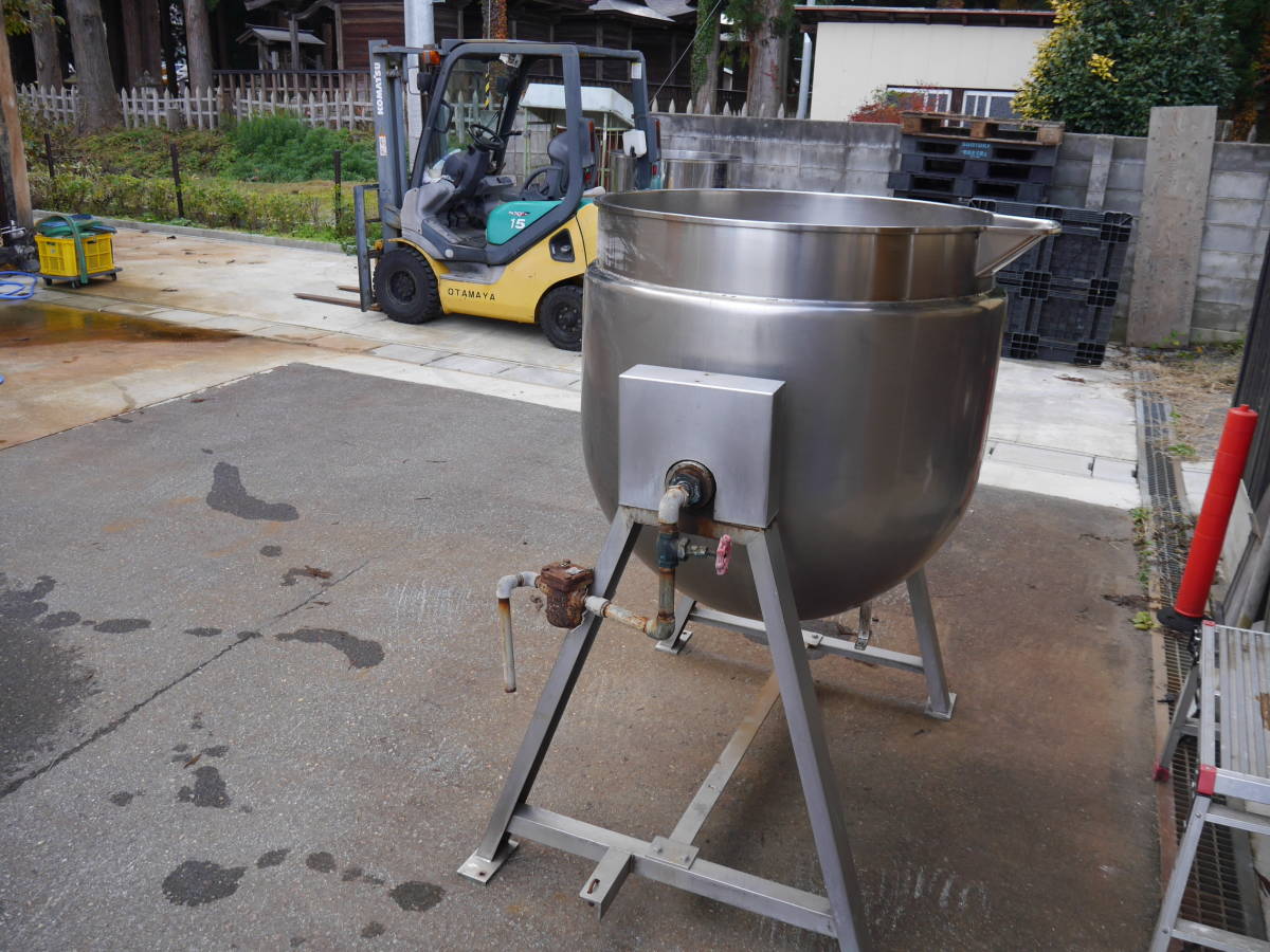 ステンレス SUS 蒸気釜 500L 回転釜 ステンレス SUS 蒸気釜 500L 回転釜