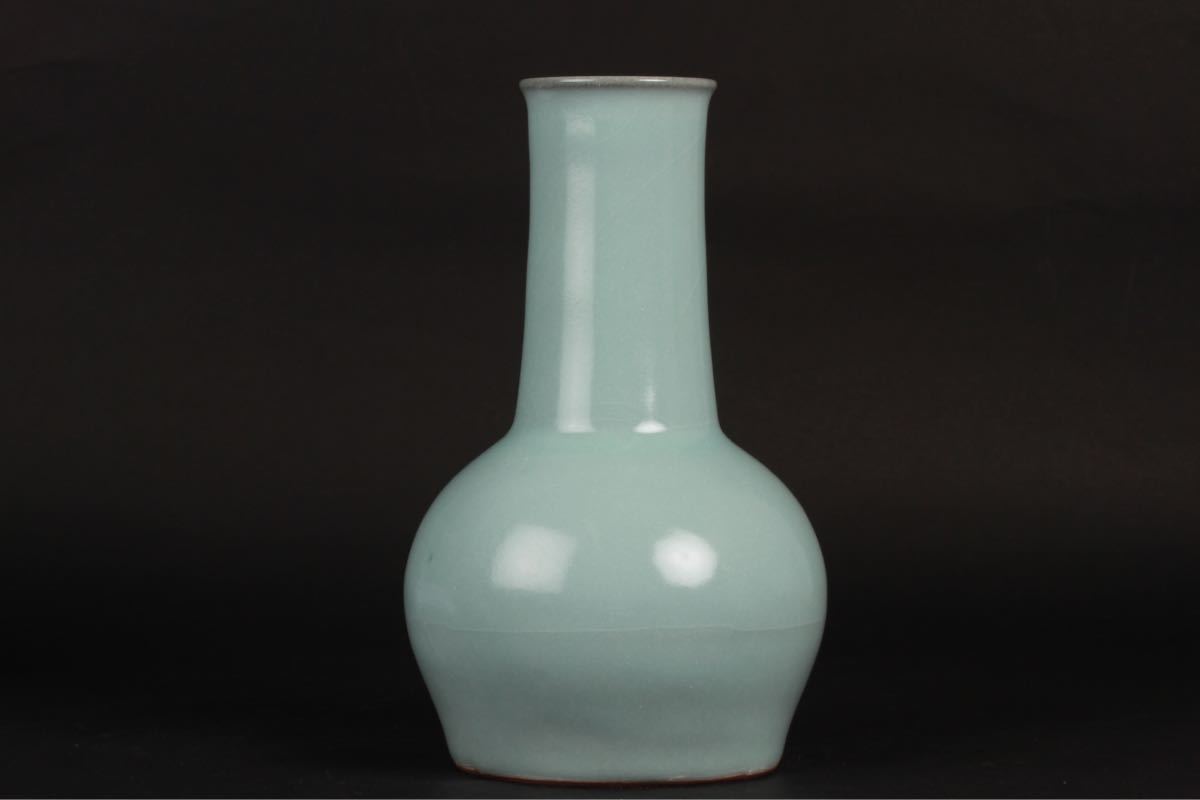 後 CN016 佐藤先生旧蔵品大放出第二弾 時代 青磁下蕪式花瓶 古美術 ...