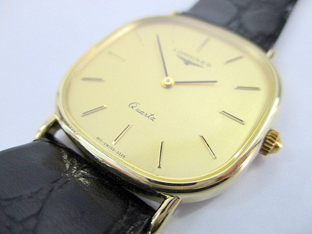 製品保証付き 美品 ロンジン メンズ腕時計 ゴールド文字盤 腕時計 