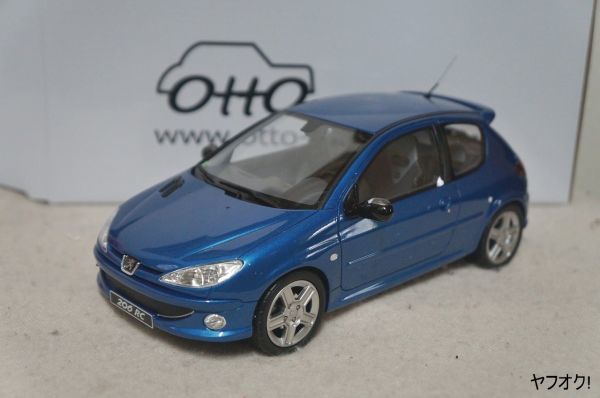 otto mobile プジョー 206 RC 1/18 ミニカー ブルー_画像1