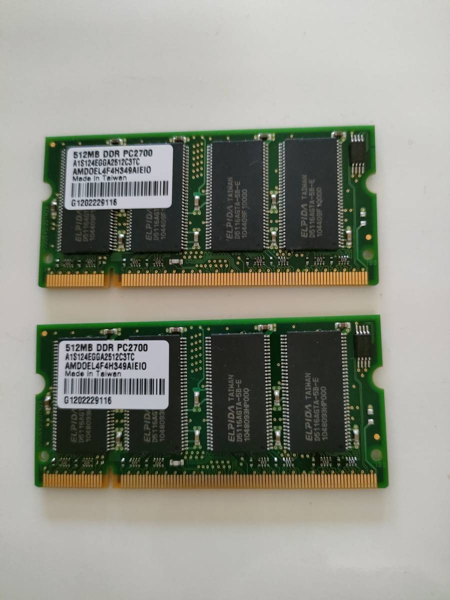  G-300 ノートPC用メモリ 512MB DDR PC2700_画像1