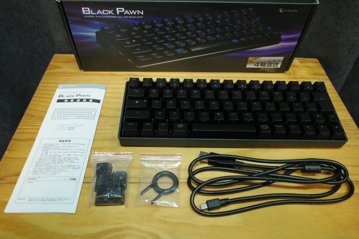 【SALE／55%OFF】 【PC】希少 限定生産200台 CENTURY BLACK PAWN 4軸混合 日本語67キーボード USBキーボード