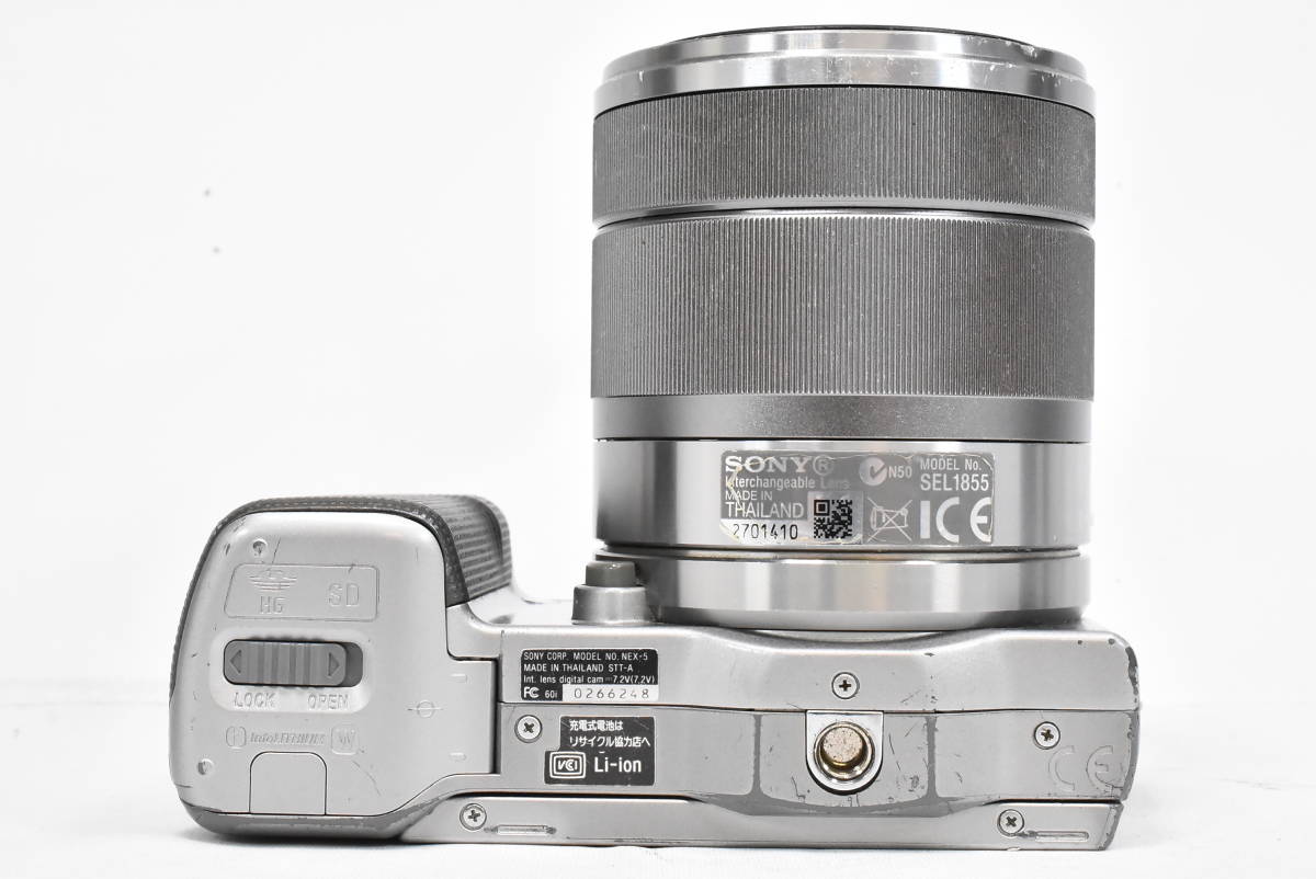 SONY ソニー NEX-5 ミラーレス一眼レフカメラ ボディ + E 18-55mm F3.5-5.6 OSS SEL1855 レンズ (t1429)_画像4
