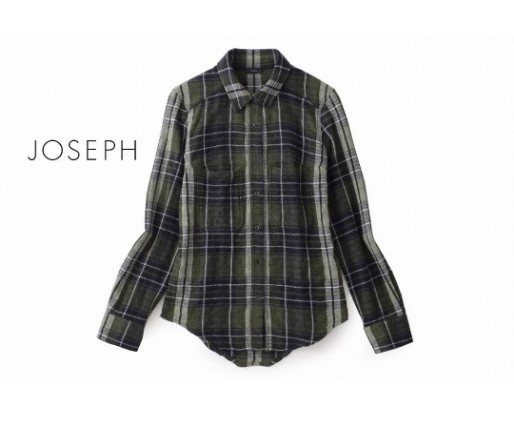  JISEPH ジョセフ　チェック長袖シャツ size.36