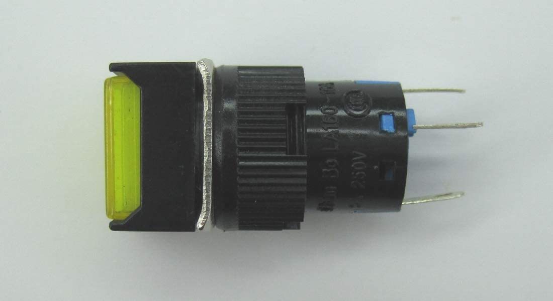  arcade switch [ Φ16 square yellow ] LED button shines switch 12Vmo- men tali operation CTG-110000