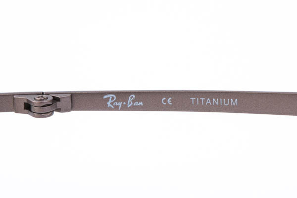 Ray-Ban TITANIUM レイバン チタニウム RB8562 1050 51□18 145 メガネ フレーム 度付きレンズ ケース付き 艶消ブラウン #28059_画像4