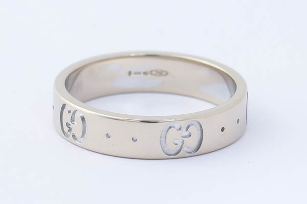GUCCI グッチ K18WG ホワイトゴールド ICON アイコン リング 3.4g 9号
