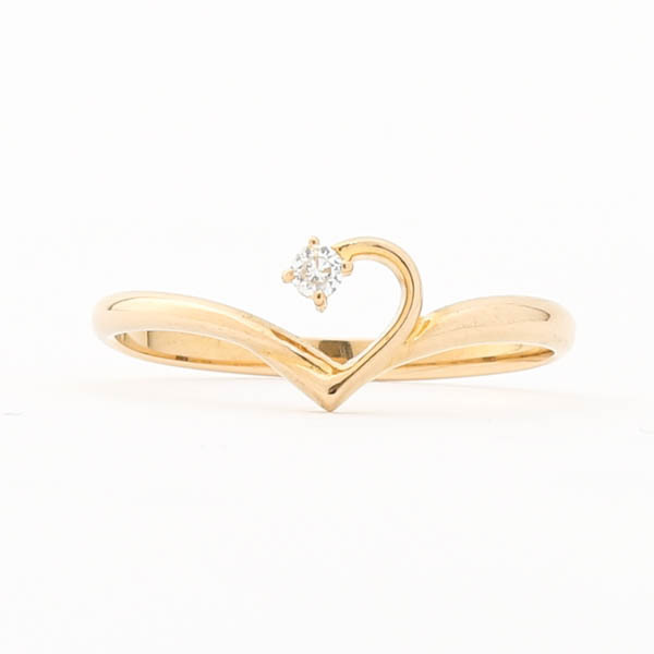 低価格の リング ダイヤモンド 0.025ct 1粒 イエローゴールド K18 スタージュエリ― JEWELRY STAR 指輪 #21919 12号 指輪