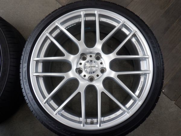 S 送料無料 WORK ワーク エモーション M8R 20 5H114.3 8.5J+38 2021製 245/35R20 スカイライン フーガ アルファード クラウン マークX_画像3