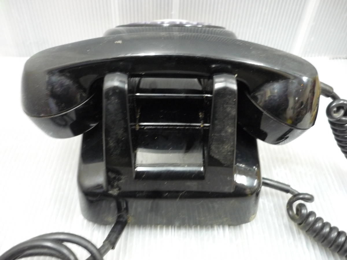 ジャンク品 昭和 レトロ アンティーク ダイヤル式 電話機 610-A2 黒電話 日本電信電話公社の画像4