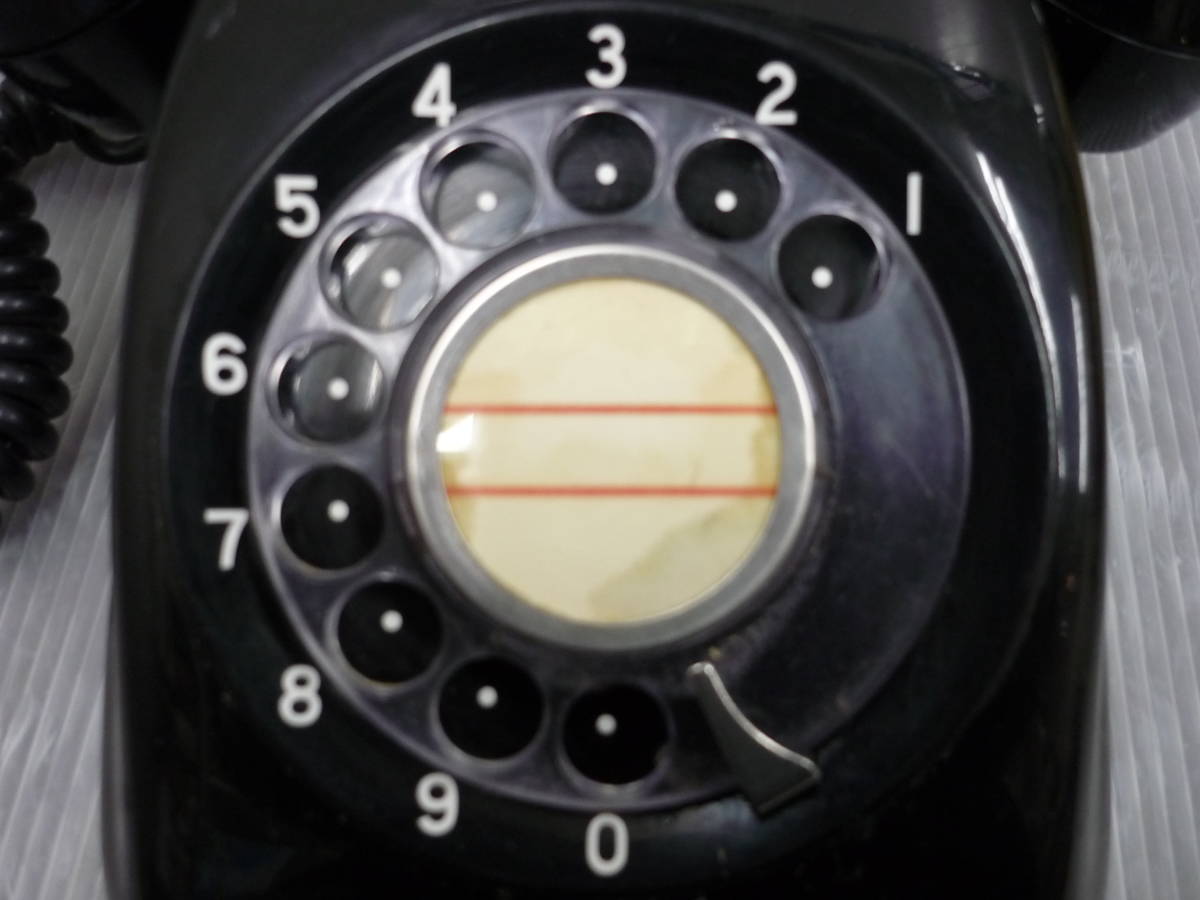 ジャンク品 昭和 レトロ アンティーク ダイヤル式 電話機 610-A2 黒電話 日本電信電話公社の画像6