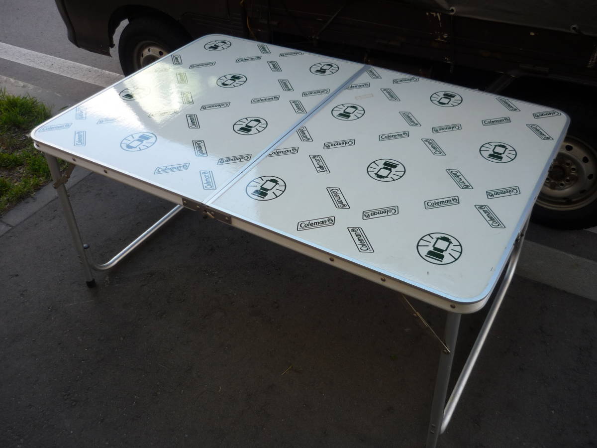 廃盤 Coleman コールマン 旧ロゴ 2つ折り テーブル フォールディングテーブル キャンピングテーブル キャンプ用品 アウトドア 0