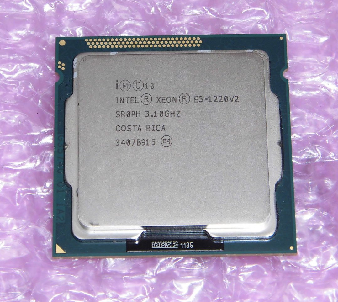 中古CPU Intel Xeon E3-1220 V2 3.10GHz SR0PH LGA1155 動作品_画像1