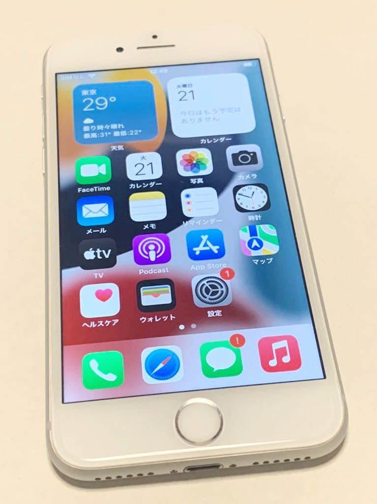 美品】 SIMフリー iPhone8 64GB シルバー バッテリー100% 使用3か月