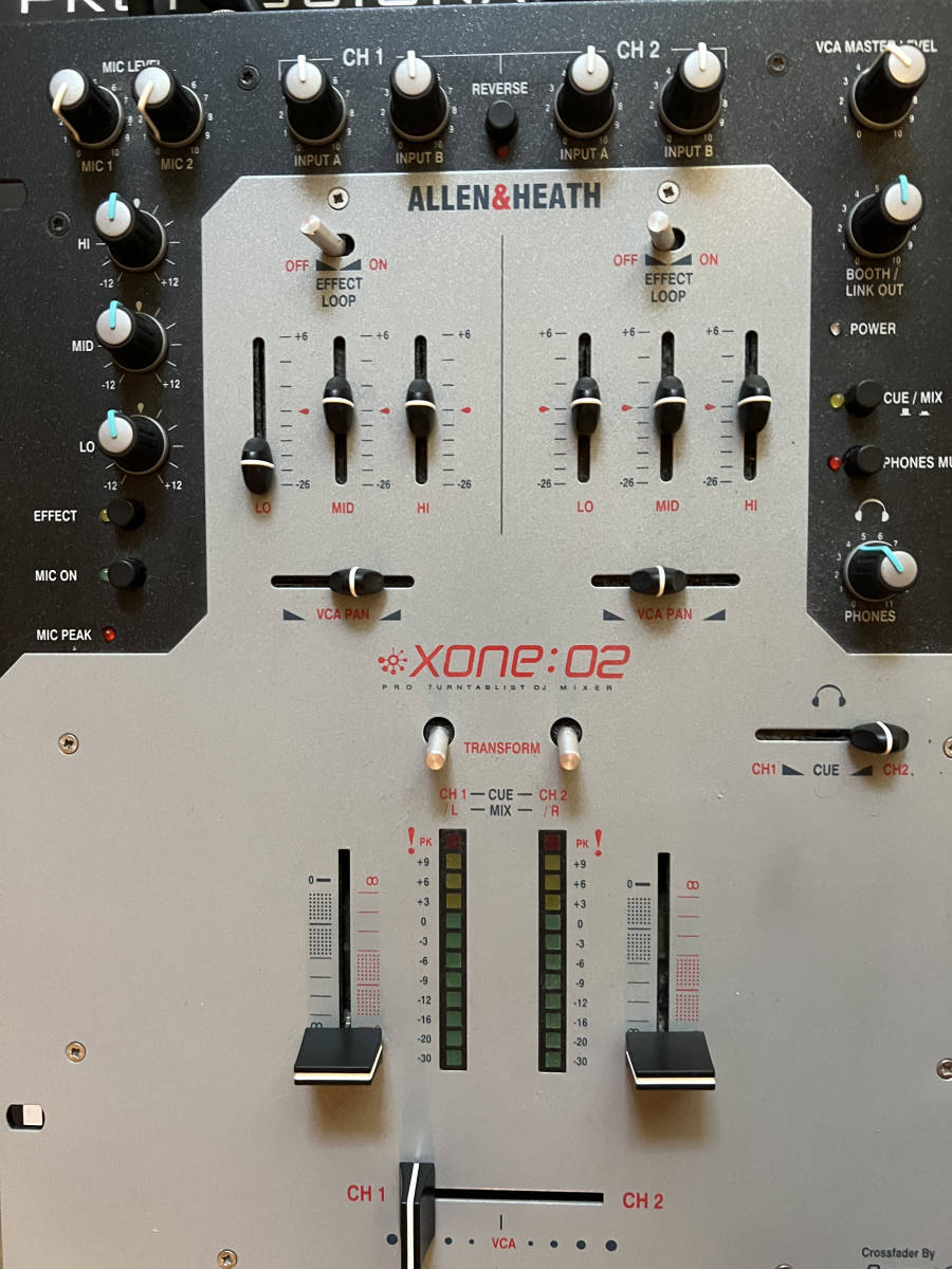 ALLEN & HEATH XONE:02 DJミキサー アレン&ヒース 元箱・取扱説明書