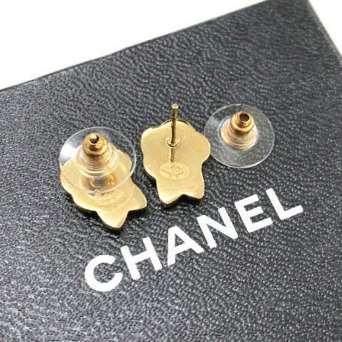 シャネル CHANEL ココマーク カメリア ピアス ピンク ヴィンテージ