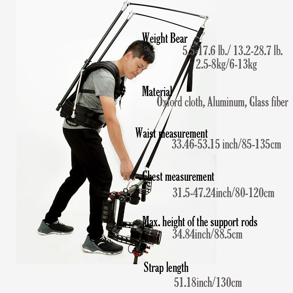 イージーリグ 13kg ビデオベスト dslr DJI Ronin M 3 AXISジンバルスタビライザジャイロスコープ - カメラ、