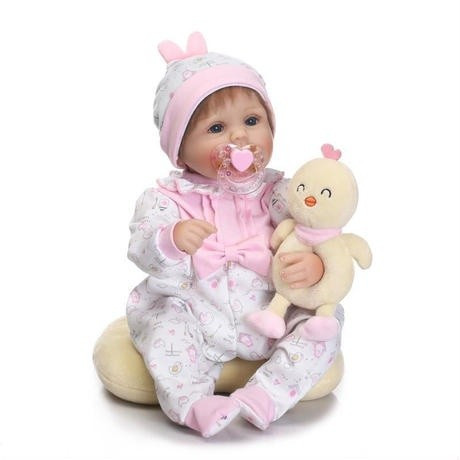 リボーンドール 赤ちゃん人形 ベビー人形 ベビードール 海外ドール リアル ハンドメイド 高級 衣装付き かわいい ぽっちゃりほっぺの女の子
