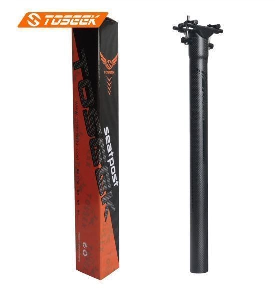 TOSEEK Super Light 160g Carbon Seat Post 27.2/30.8/31.6 Titanium Screws Road MTB Bike Seat