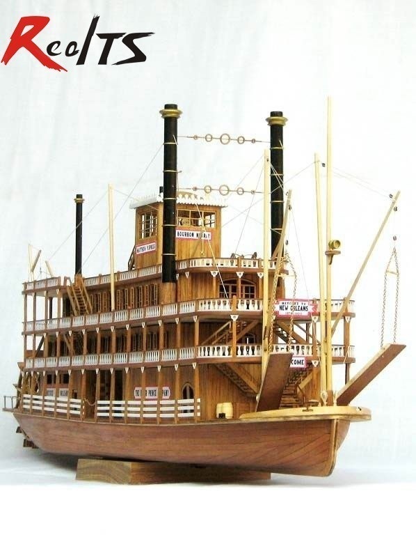 売れ筋アイテムラン 木造船キット 1/100スケール ミシシッピ汽船船