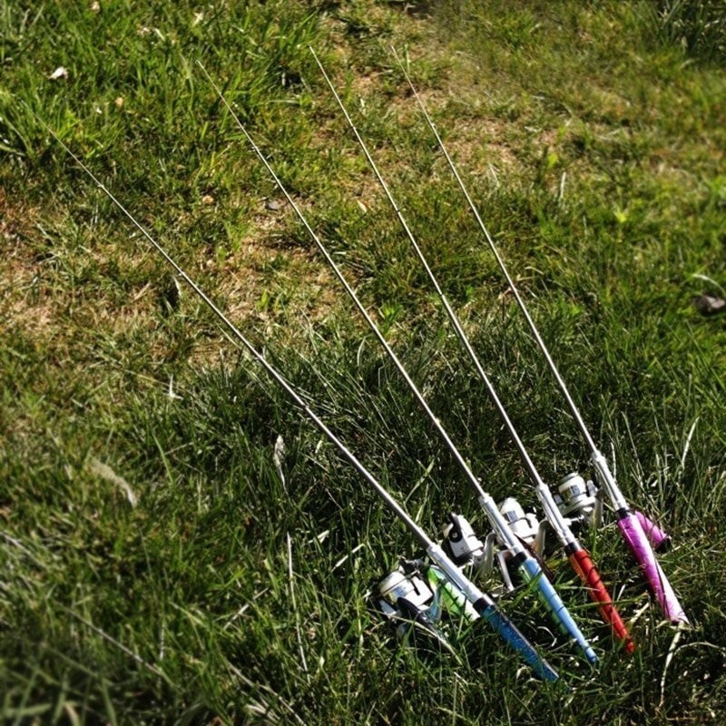 1M Pocket fishing rod Telescopic Mini Fishing Rod Pen Shape Pencil Fishing rod With Reel W_画像2