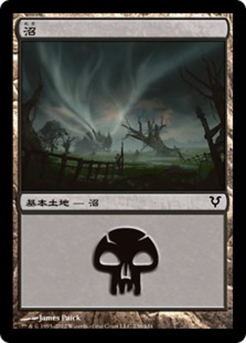 MTG ■土地/日本語版■《沼/Swamp》★FOIL★ アヴァシンの帰還 AVR_画像1