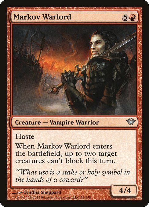 MTG ■赤/英語版■《マルコフの大将軍/Markov Warlord》★FOIL★ 闇の隆盛 DKA_画像1