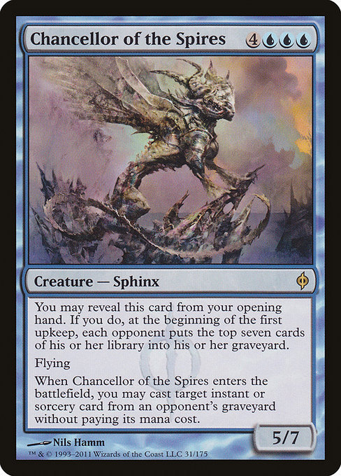 MTG ■青/英語版■《尖塔の大長/Chancellor of the Spires》新たなるファイレクシア NPH_画像1