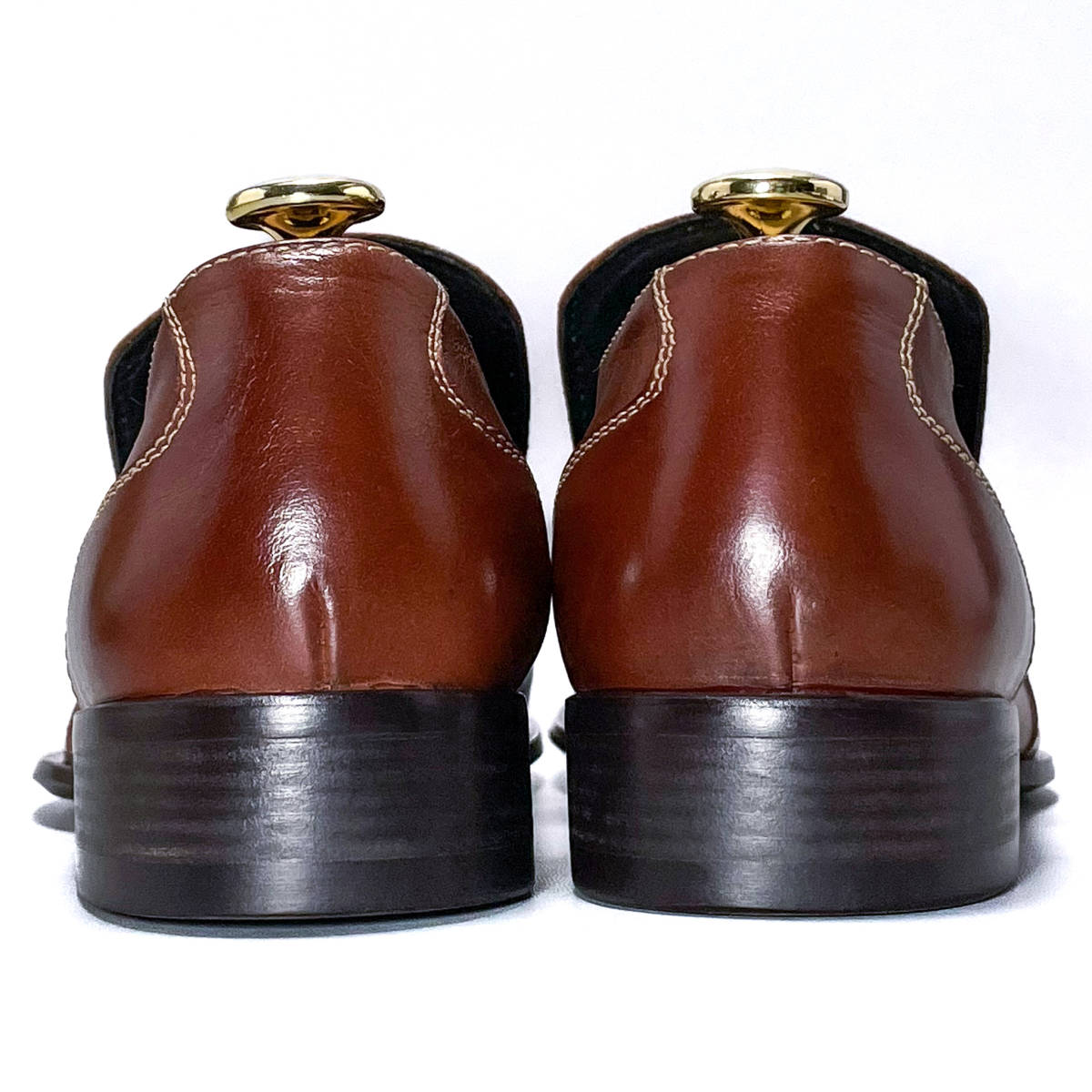 即決 whoop'-de-doo' フープディドゥ ローファー ブラウン 茶色 メンズ 本革 レザー 革靴 25cm ビジネス カジュアルシューズ B1195_画像5