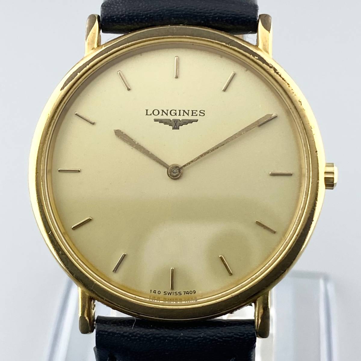 【1円〜】LONGINES ロンジン メンズ 腕時計 グランドクラシック ゴールド文字盤 ラウンドフェイス 正規品