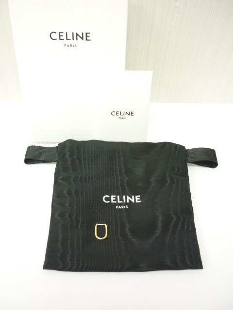 美品 CELINE セリーヌ フープピアス ② シングル セパラブル フープ