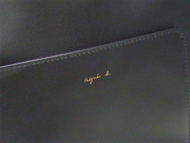  очень красивый товар agnes\'b Agnes B PAS19-01 jeanette 2way сумка на плечо рука чёрный телячья кожа гладкий kau кожа metal руль a