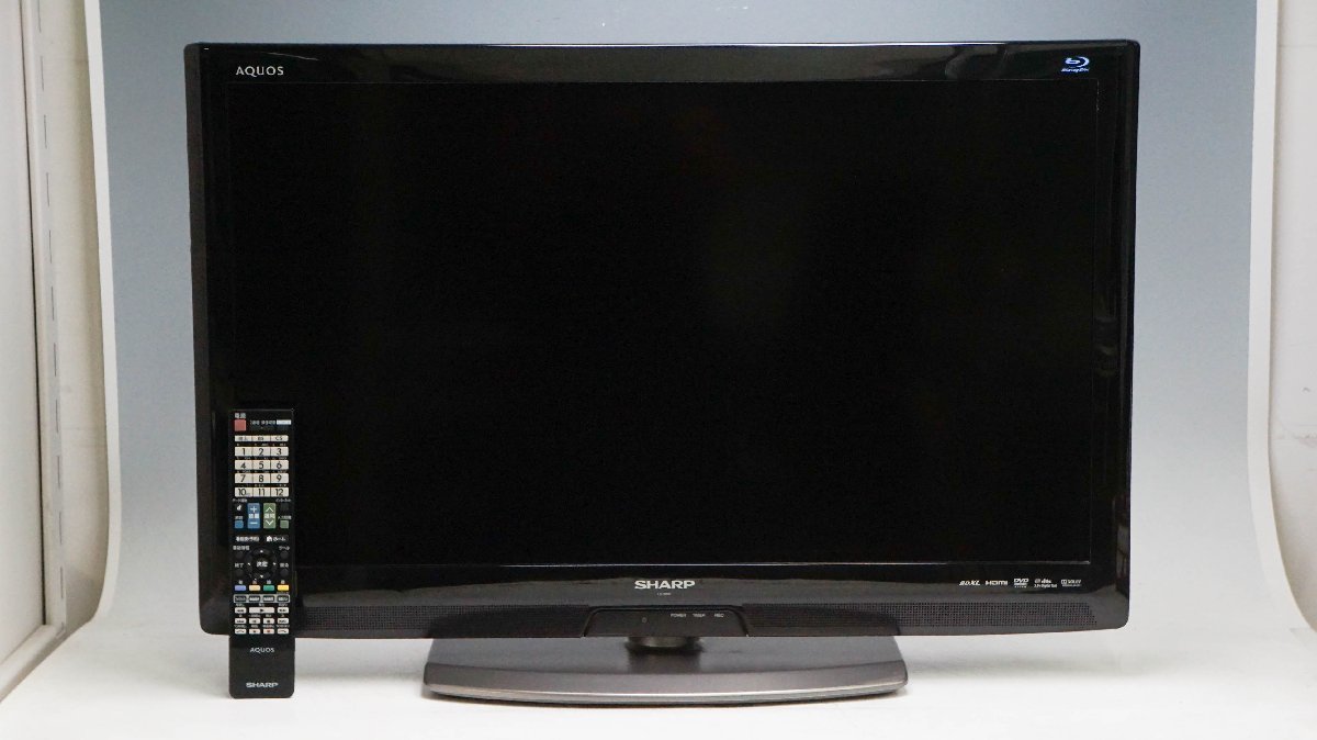 【動作保証付き】SHARP シャープ AQUOS BD内蔵 液晶テレビ 32インチ LC-32R5 リモコン BCASカード 付属_画像1