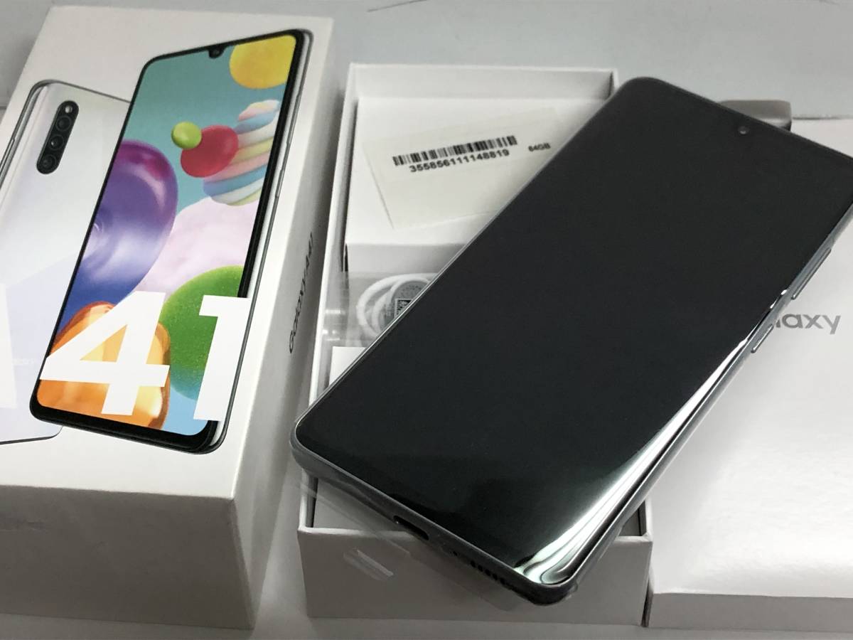 ◇◇153 新品 未使用 SIMフリー Galaxy A41 SCV48 ホワイト◇◇ bpbd