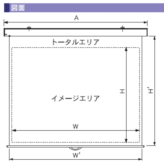 GSR-100AFW 100インチ アスペクトフリースプリング式スクリーン KIKUCHI キクチ科学_画像2