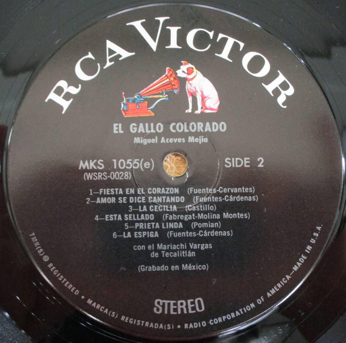 LP　メキシコ盤　ランチェラ　ミゲール・アセベス・メヒーア Miguel Aceves Mejia「レッドルースター鶏　El Gallo Colorado」（RCA）_画像4