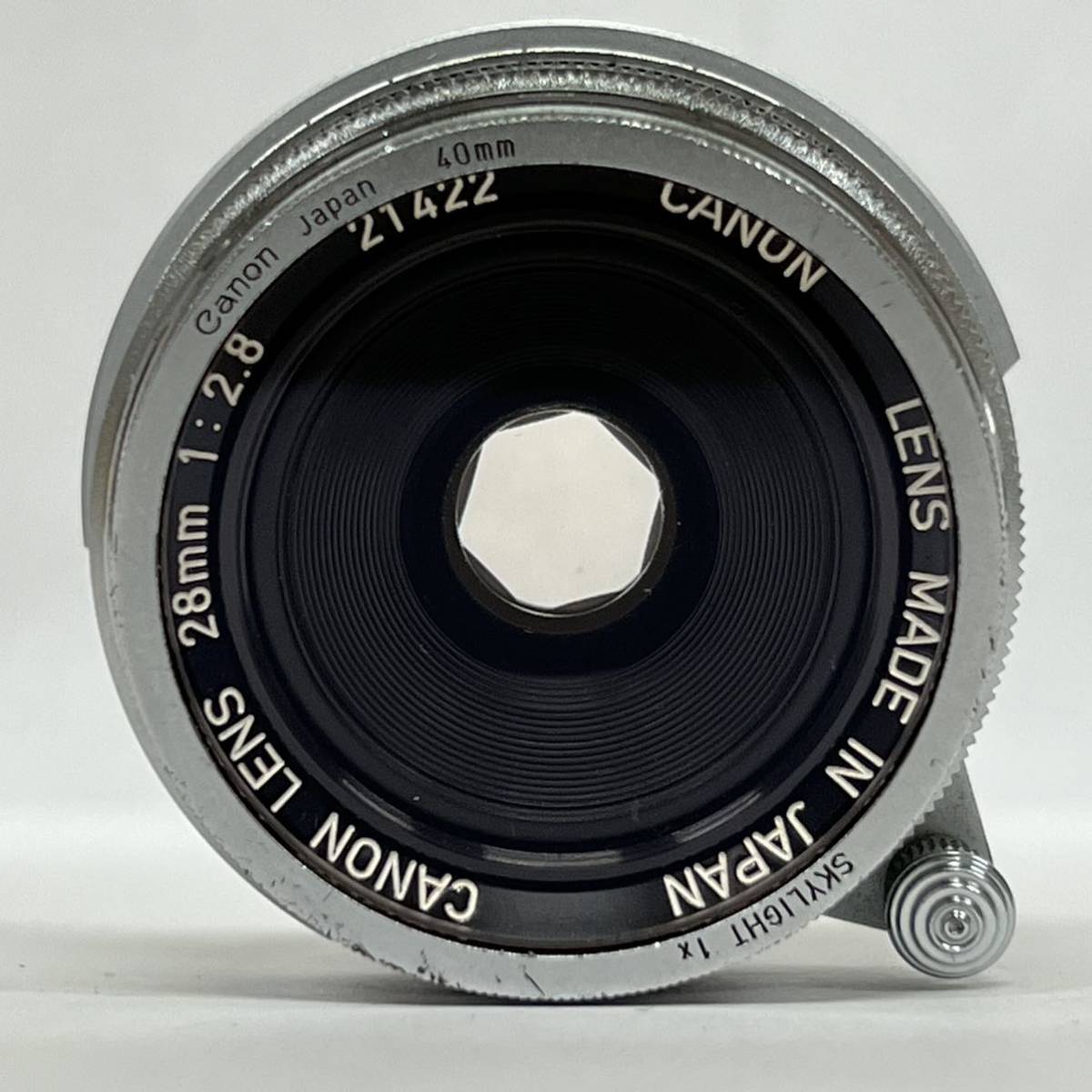 1円~【コレクター品】Canon キヤノン Canon LENS 28mm 1:2.8 21422 カメラレンズ 日本製 現状品_画像2