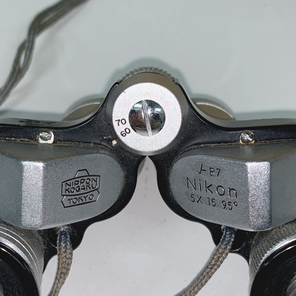 1円~【コレクター品】Nikon ニコン J-E44 J-B7 5×15 9.5° シルバー 双眼鏡 オペラグラス レトロ ケース付き 現状品_画像8