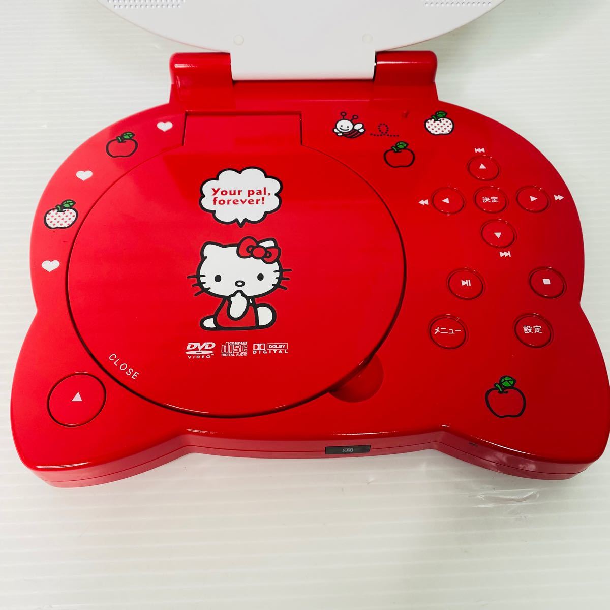キティちゃんフェイス型DVDプレーヤー おまけ付き ハローキティ ✨サンリオ ポータブル フェイス型DVDプレーヤー 液晶