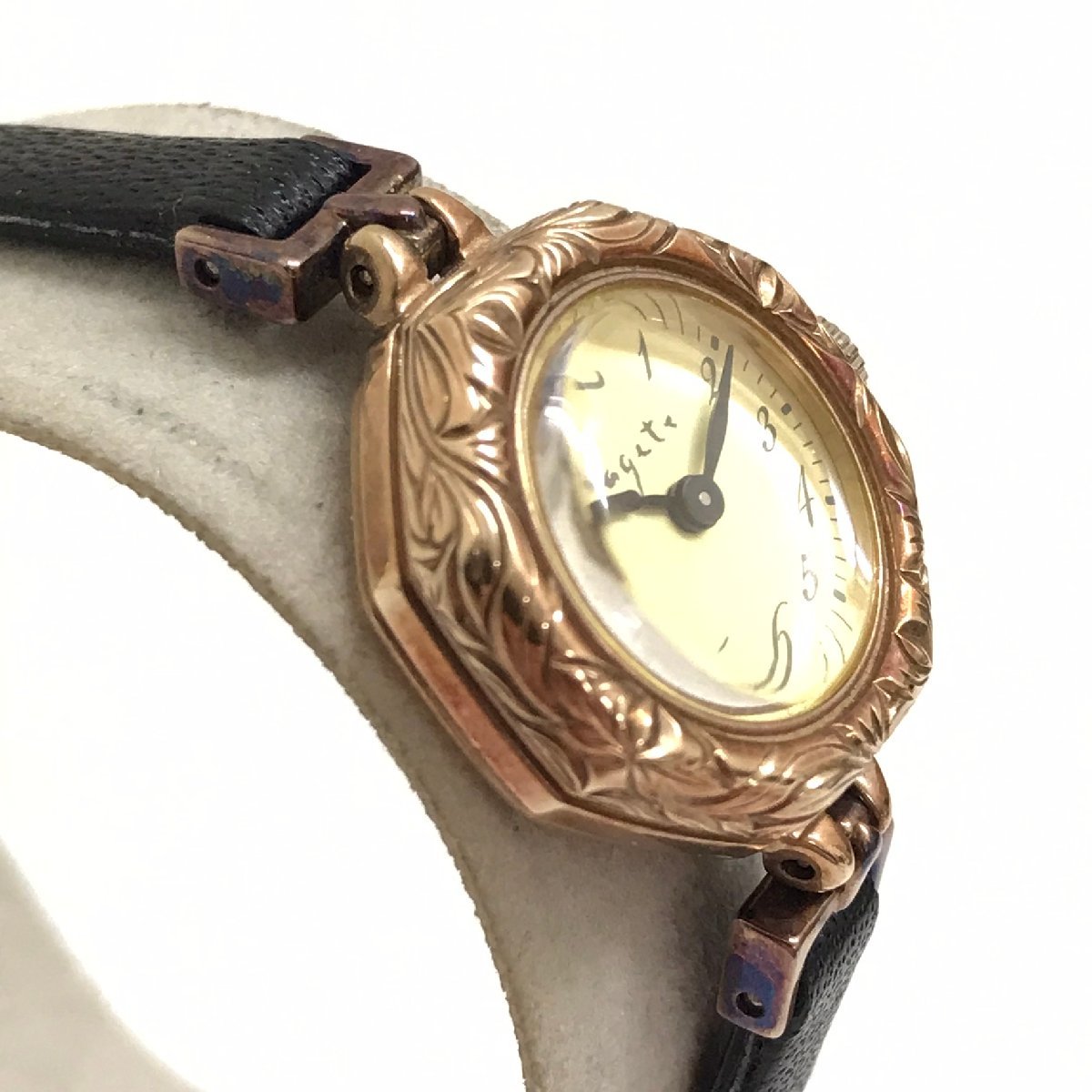 最適中古美品 保管品 アガット agete 腕時計 レディース 25周年記念 限定100本 正規革ベルト 正規ブレス付 K10 29/100 その他
