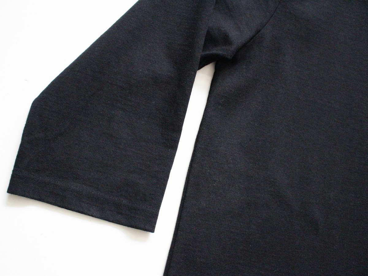 【 CHESWICK チェスウィック 】1/2 LENGTH SLEEVE V-NECK TEE 1/2袖 Vネック Tシャツ L/細め 日本製 定価\3,900＋税 ブラック  の画像6