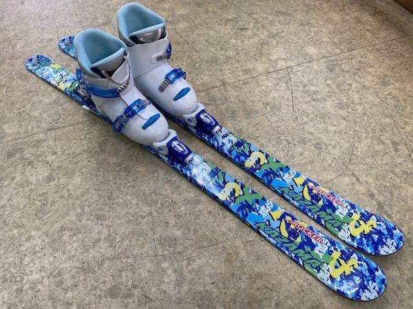 1◆69　子供スキーセット 板/126cm ブーツ/23.0cm 青色が好きなお子さんへオススメ！ 札幌・店頭引取可