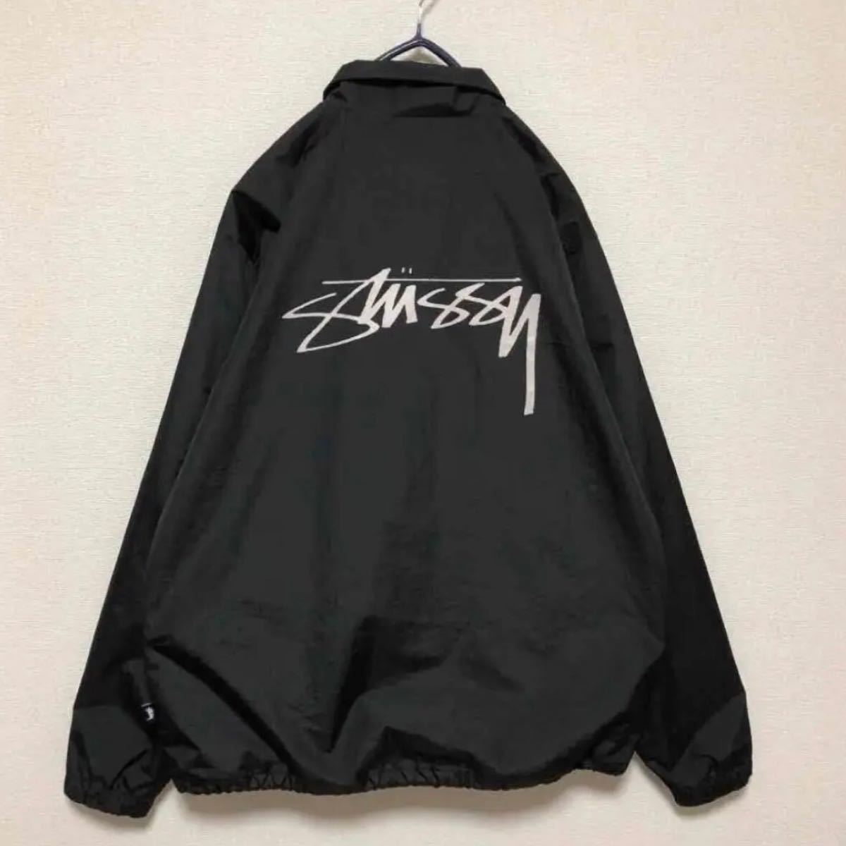 STUSSY ステューシー ナイロンジャケット Mサイズ 黒 ブラック Yahoo