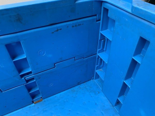 サンコー 折りたたみコンテナボックス 10個セット オリコン 55B 青■蓋付■W65㎝×D44㎝×H25㎝(約)■Η_画像7