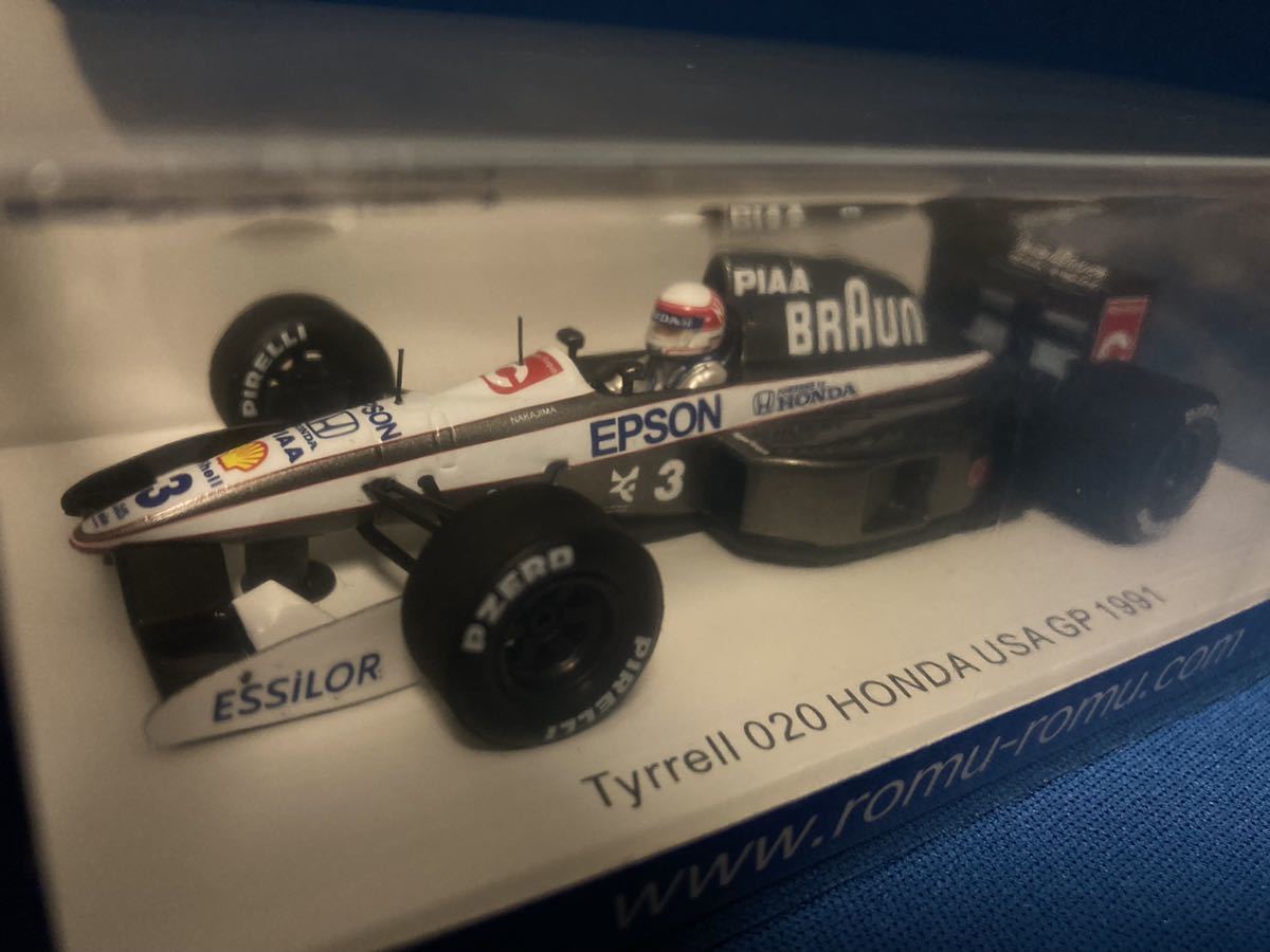 未開封新品】ロム特注スパーク 1/43 ティレル 020 ホンダ U.S.A.GP